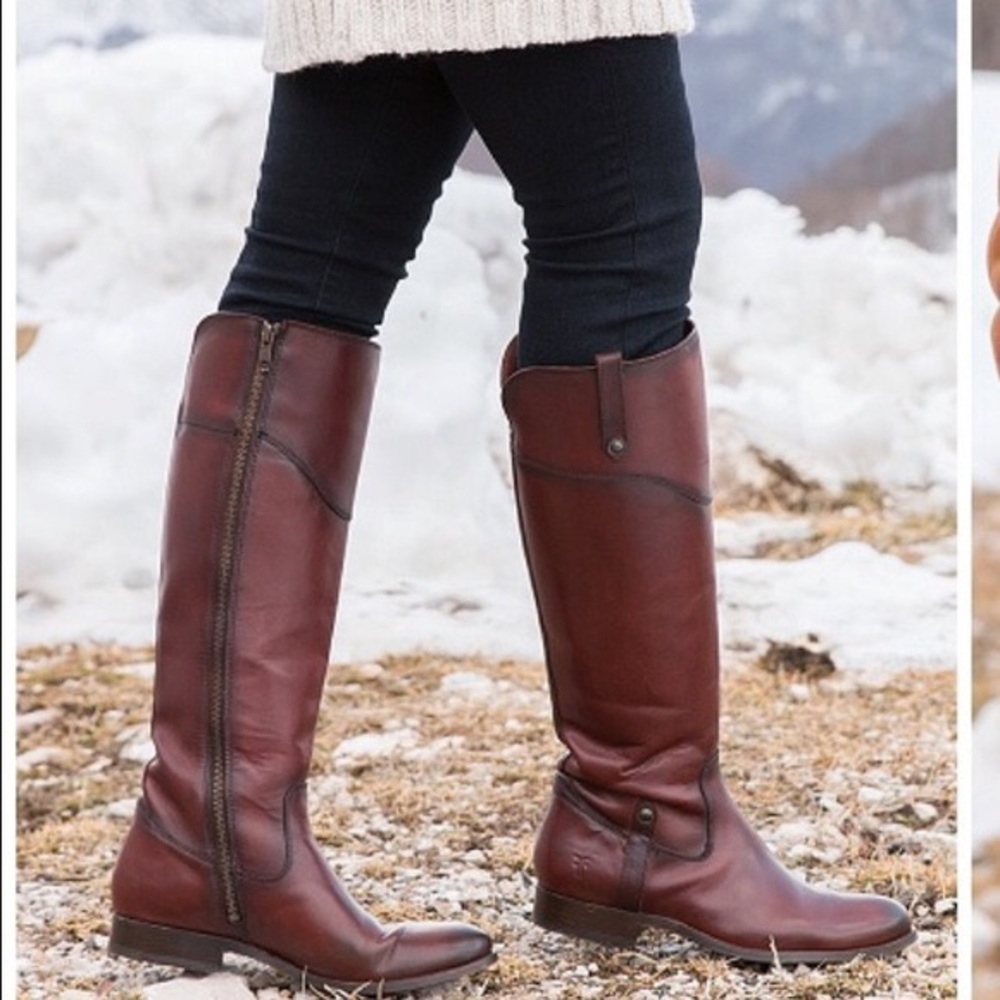 Frye Melissa tall redwood  knee high boots Sz. 9